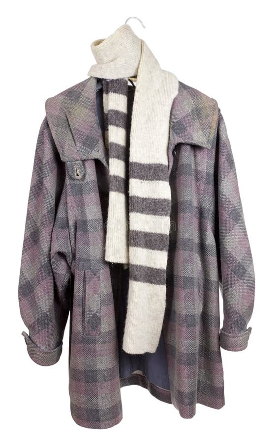 Cappotto checkered del tweed delle donne fotografia stock libera da diritti Cappotto checkered del tweed delle donne fotografia stock libera da diritti