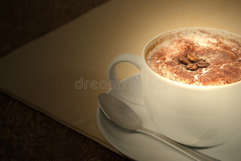 Cappuccino Coffee stock image. Image of topping, beverage 9054881