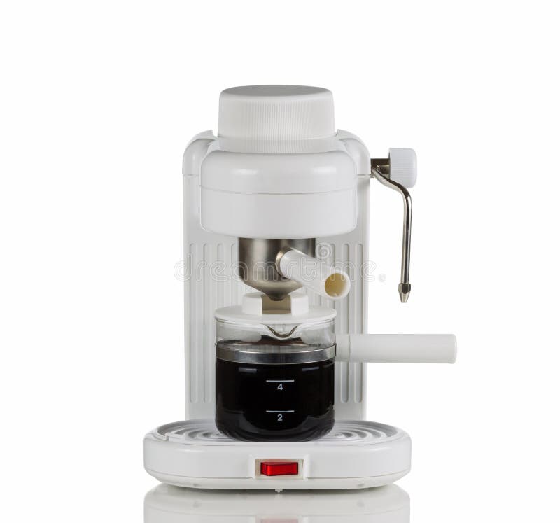 Cappuccino Maker on White stock photo. Image of drink 45400560