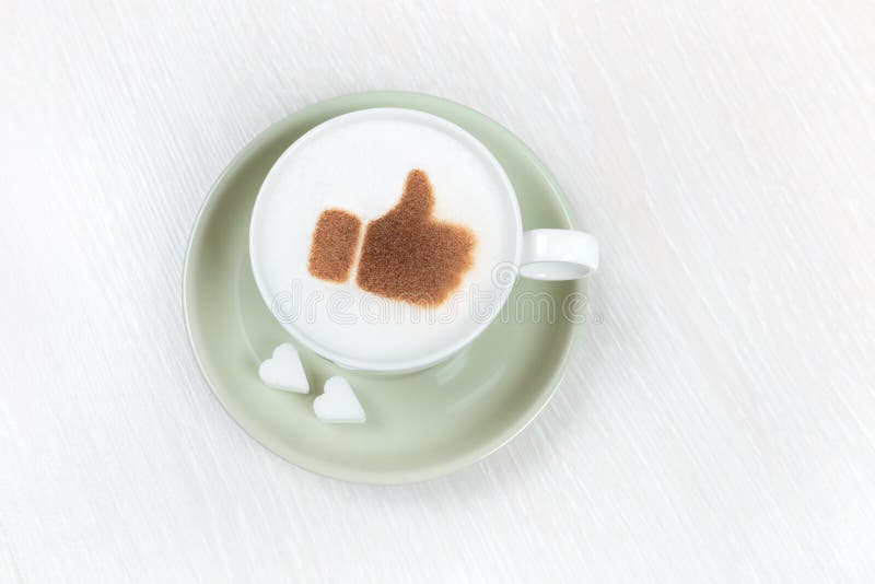 Cappuccino z cacao aprobatami zdjęcia royalty free Cappuccino z cacao aprobatami zdjęcia royalty free