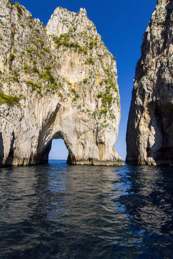 Capri Island - Italy - Faraglioni Stock Image - Image of tyrrenian ...