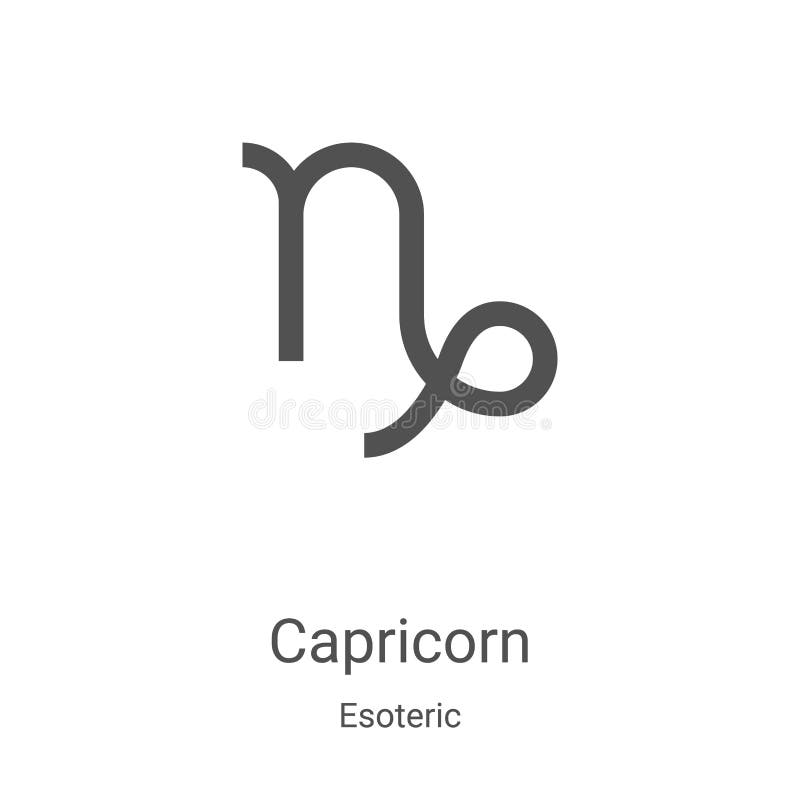 Capricorn Icon Vector From Esoteric Collection. Thin Line Capricorn ...