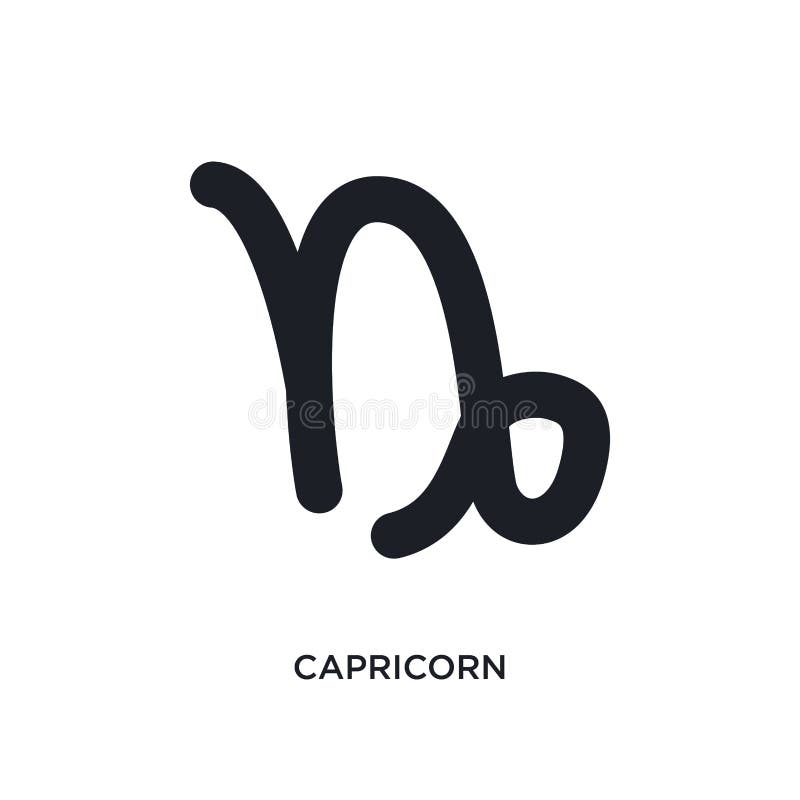 Capricorn zodiac sign logo stock illustration. Illustration of sign ...