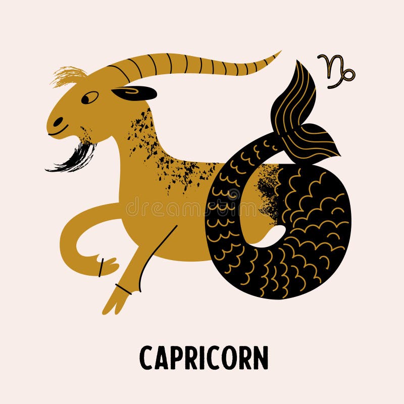 Capricorn is a Sign of the Zodiac. Horoscope and Astrology. Vector ...