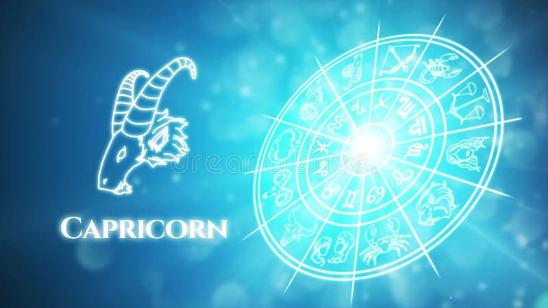 Capricorn Zodiac Constellation Icons Signs with Galaxy Stars Background ...