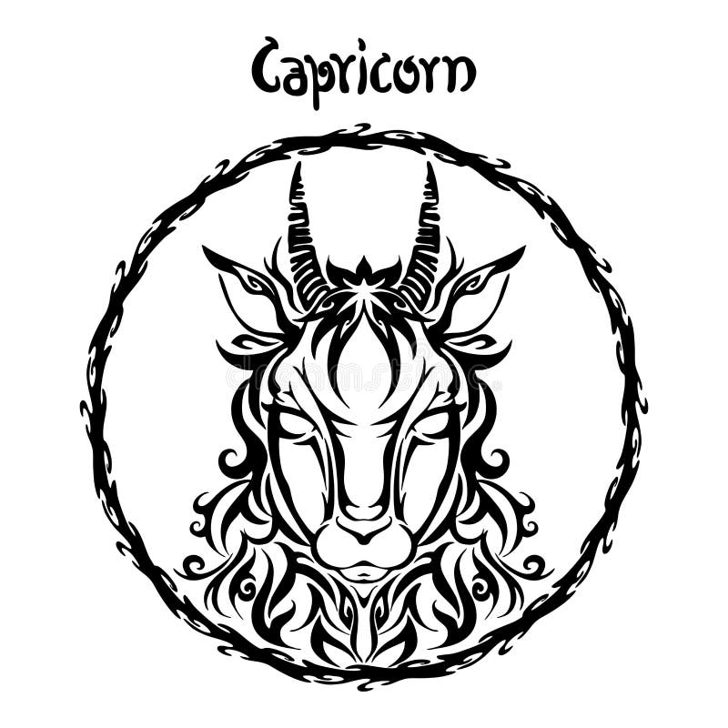 Capricorn Tattoos Goat Face