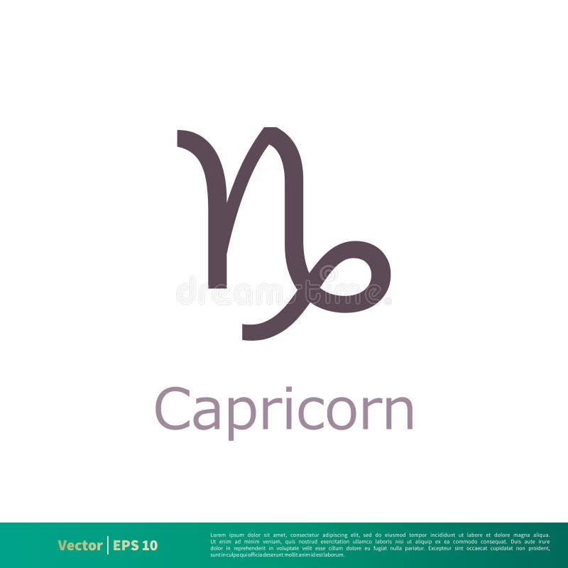 Capricorn - Zodiac Sign Icon Vector Logo Template Illustration Design ...