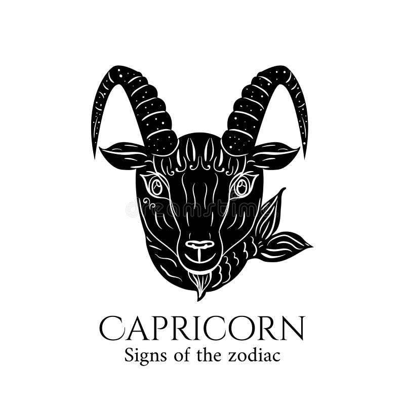 Capricorn zodiac stock vector. Illustration of graphic - 89661265