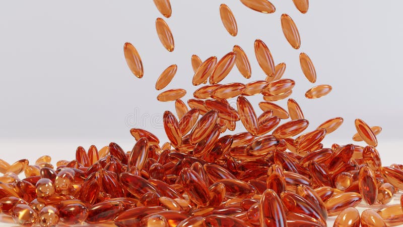 Capsula di collagene di olio d'oro integratore alimentare sano concetto di prodotto olio di pesce omega3 o di vitamina e softgel. fotografie stock
