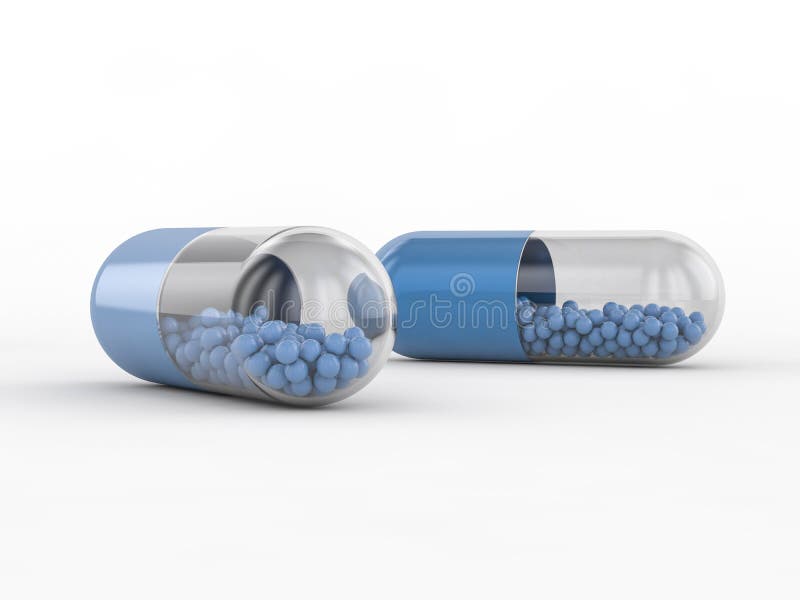 Capsule for Drug Delivery. 3D Stock Illustration Illustration of