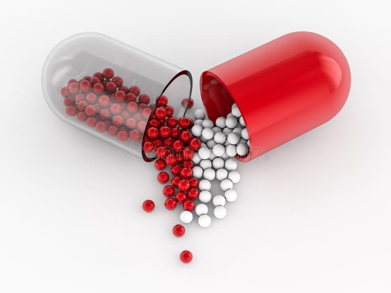 Capsule for Drug Delivery. 3D Stock Illustration Illustration of