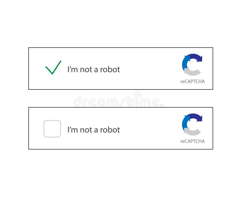 Captcha I am on a Robot Vector Illustration Stock Vector Illustration code, screen: 103987178