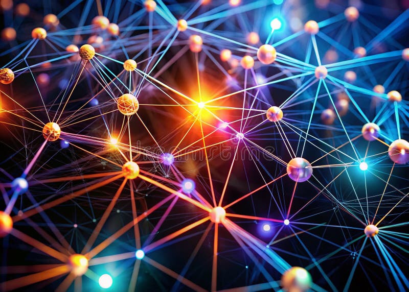 Visualizing the Intricate Web of Digital Connections An Abstract Network Design Illustrating Complex Interconnectivity royalty free illustration