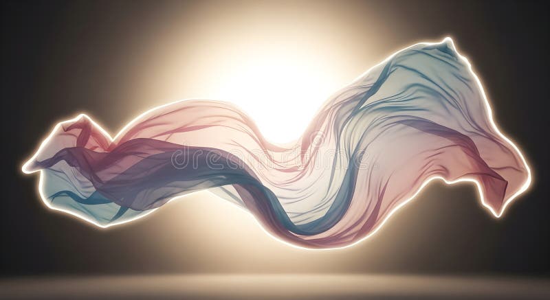 Abstract AI-Generated Digital Art: Futuristic Flowing Lines & Colors royalty free illustration