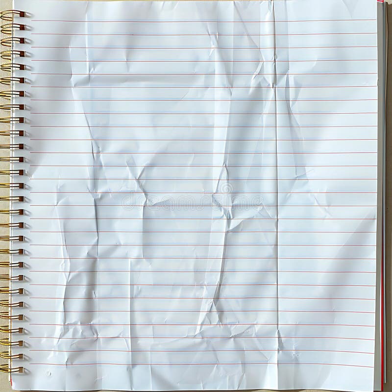 Captivating background of white lined paper, textured, realistic, hyper detailed stock illustration.