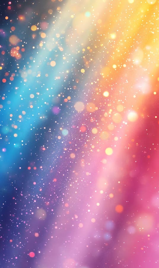 Radiant cosmic blur, bokeh spectacle for ethereal background creations royalty free illustration