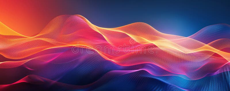 Unde colorate abstracte vibrante pe fond înclinat reprezentând energia și mișcarea royalty free stock photos