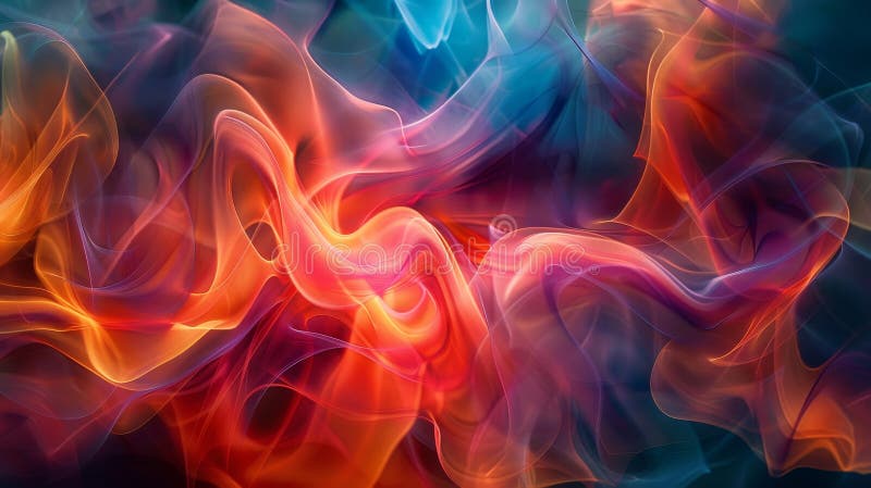 Captivating fluid patterns in dynamic abstract design vibrant and realistic photo showcase stock illustration
