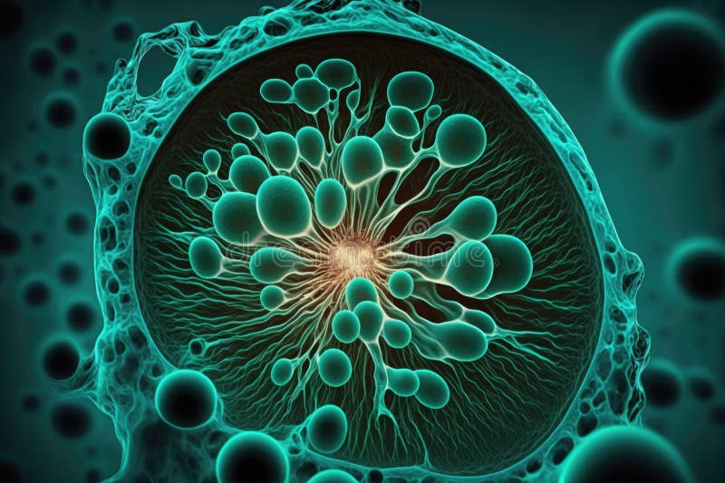 Human egg cell in colour backgroung stock illustration