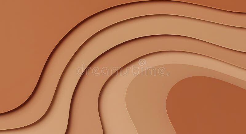 Abstract Brown Layered Papercut Background: AI-Generated Art vector illustration