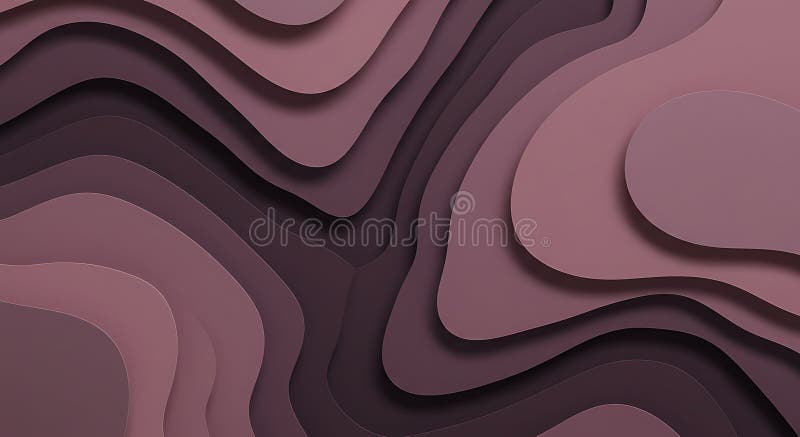 Abstract Brown Layered Papercut Background: A 3D Digital Design royalty free illustration