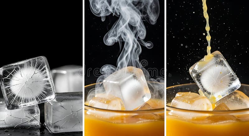 Ice Cube Collage: Cold Drinks Stock Photo - Image of cubes, close ...