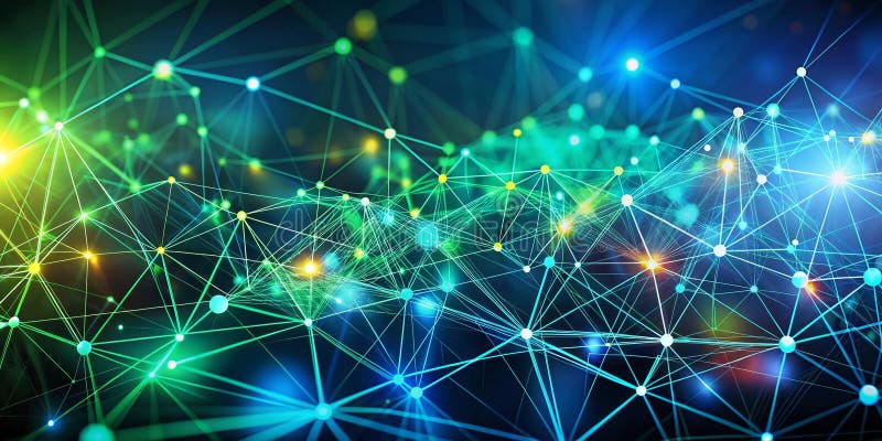 Visualizing Global Connectivity A Dynamic Network Representation for Modern Business and Technology Applications stock illustration