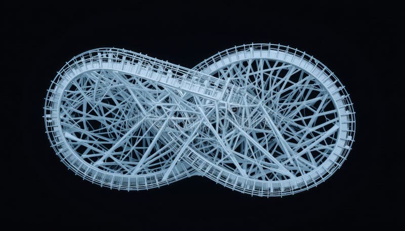 Infinity Roller Coaster A Stunning Architectural Design stock illustration