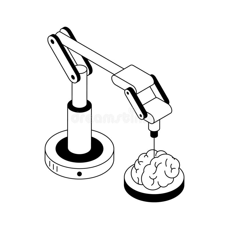 A captivating isometric style icon showing organ printing machine vector illustration
