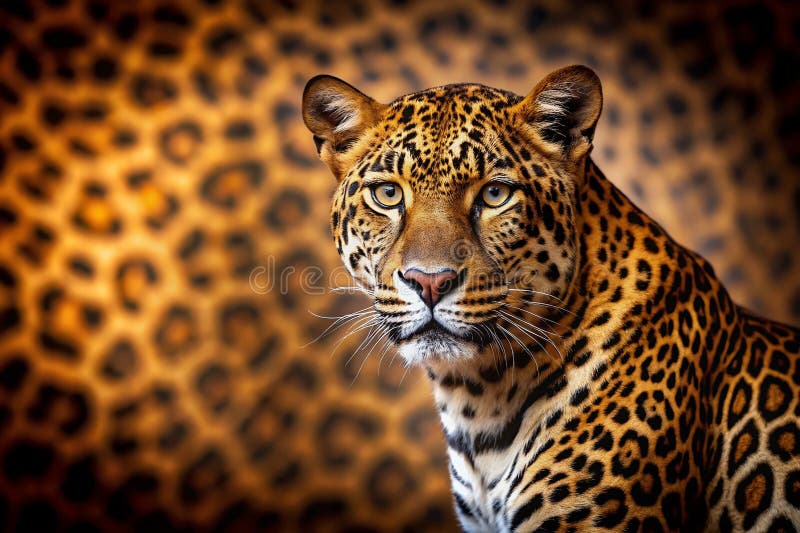 Captivating Leopard Print Background A Luxurious Design for Your Next Project with Ample Copy Space stock illustration