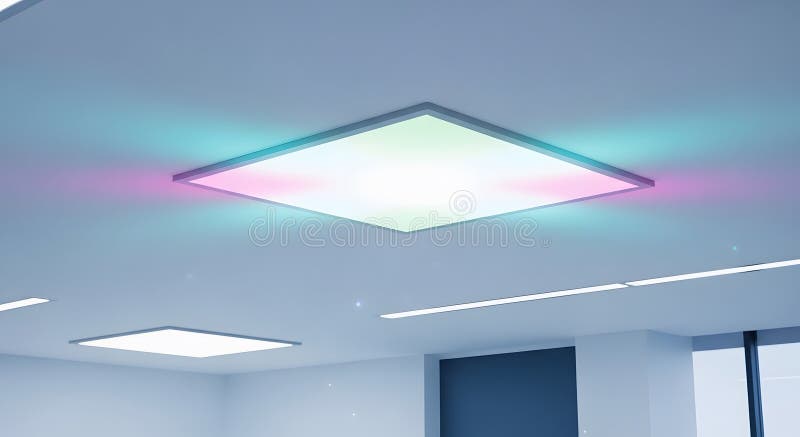 Modern Office Lighting Design, Interior Illumination for Contemporary Workspaces stock illustration