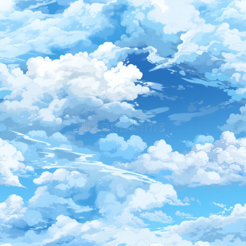 Captivating seamless pattern of sky textures for stunning backgrounds and creative design projects royalty free illustration