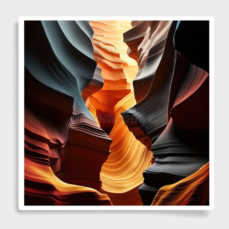 Captivating view of antelope canyon bright colored limestone royalty free illustration