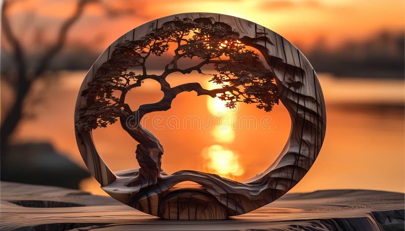 Sunlit Serenity - Generative AI stock illustration