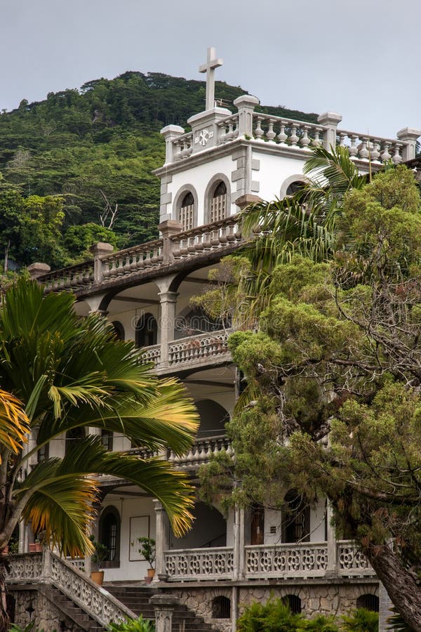 Capuchin House Victoria Seychelles Stock Photo Image of monastery