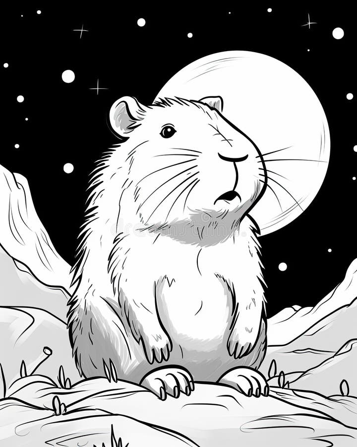 Capybara Coloring Book Page Stock Illustrations – 124 Capybara Coloring ...