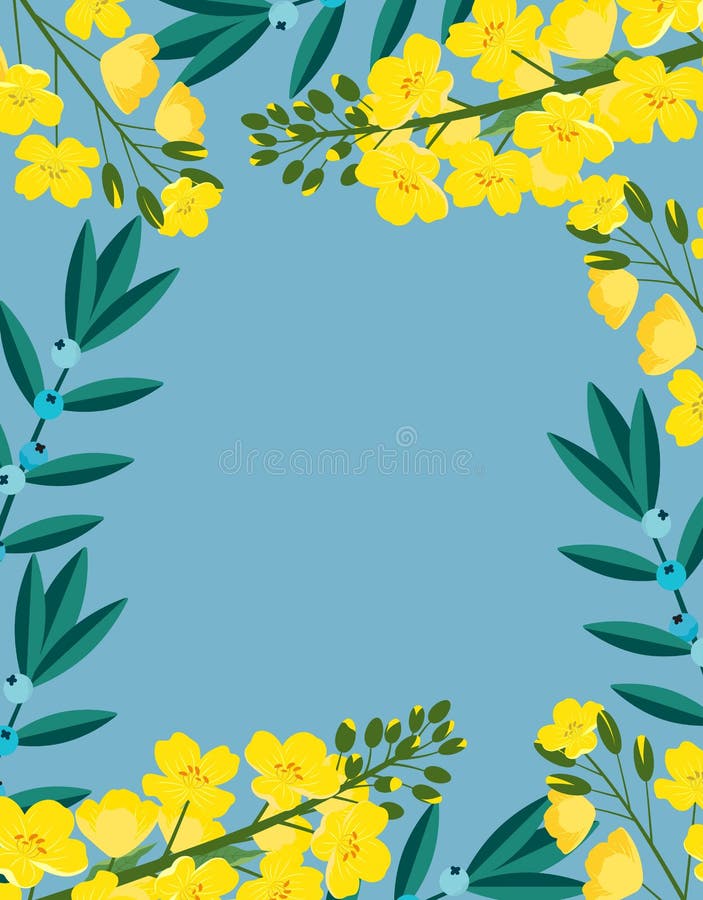 Capítulo con las flores del canola ilustración del vector Capítulo con las flores del canola ilustración del vector