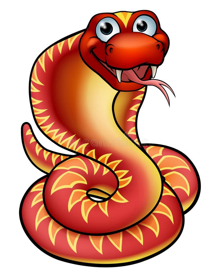 Serpente Da Cobra Dos Desenhos Animados Ilustração do Vetor