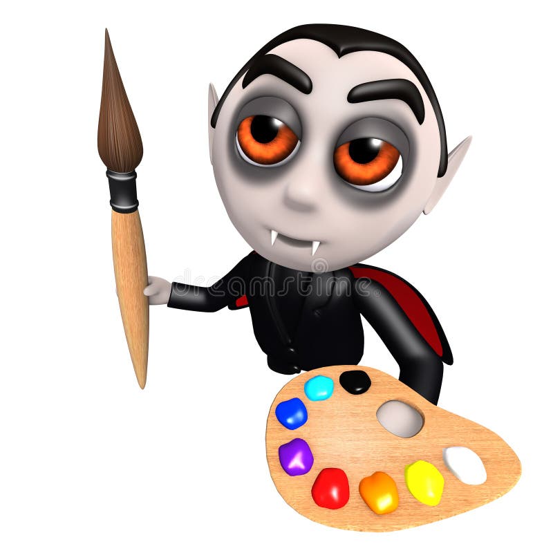 O Personagem De Halloween, Vampiro De Desenho Animado 3d, Bebendo Um Copo  De Sangue, Ilustração 3d Ilustração Stock - Ilustração de projeto, cartoon:  160342507