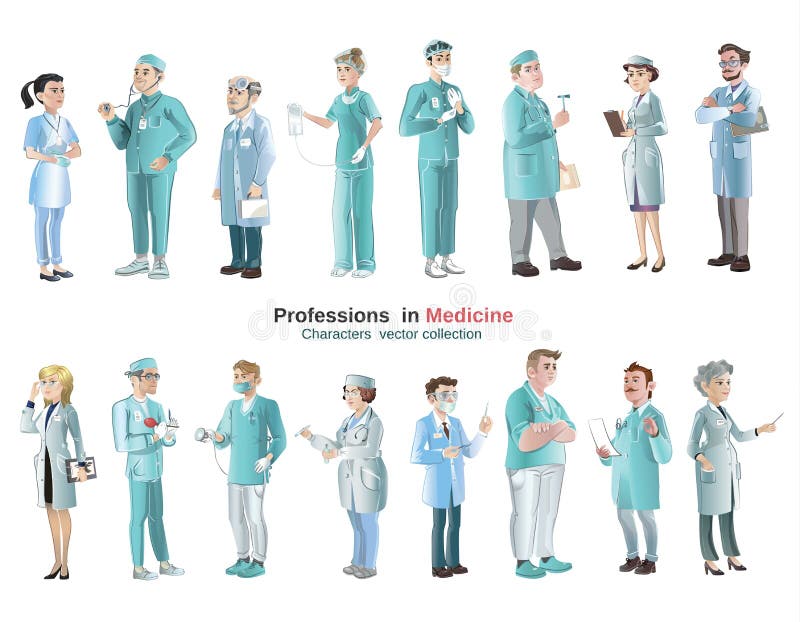 Grupo De Equipa Médica Dos Desenhos Animados (dentista, Doutores E Pessoal  Médico Ilustração do Vetor - Ilustração de tratamento, professor: 83412680