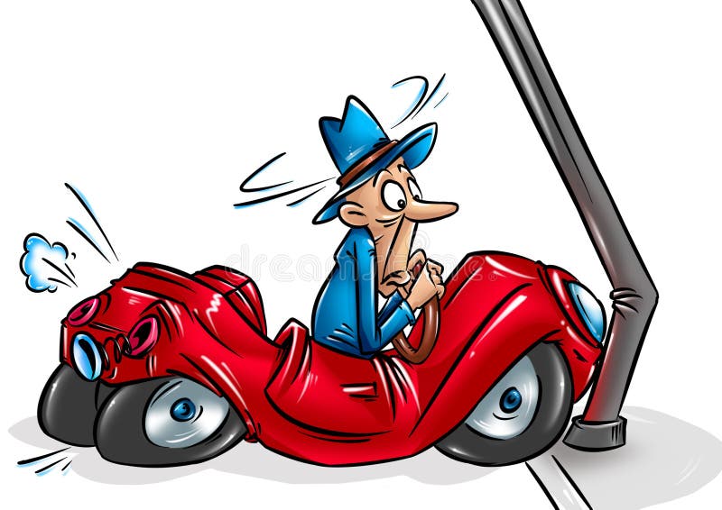 Car accident cartoon