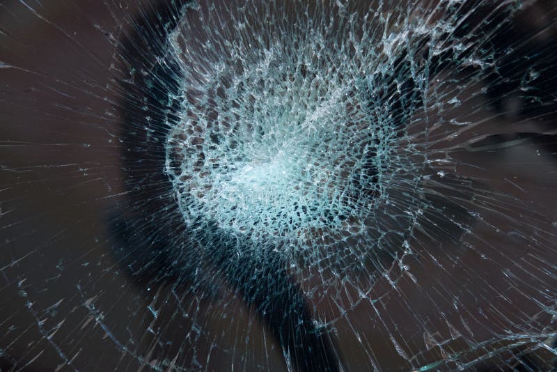 Car Accident. Front Glass Car are Broken. Image for Car,vehicle,transportation,accident Concept