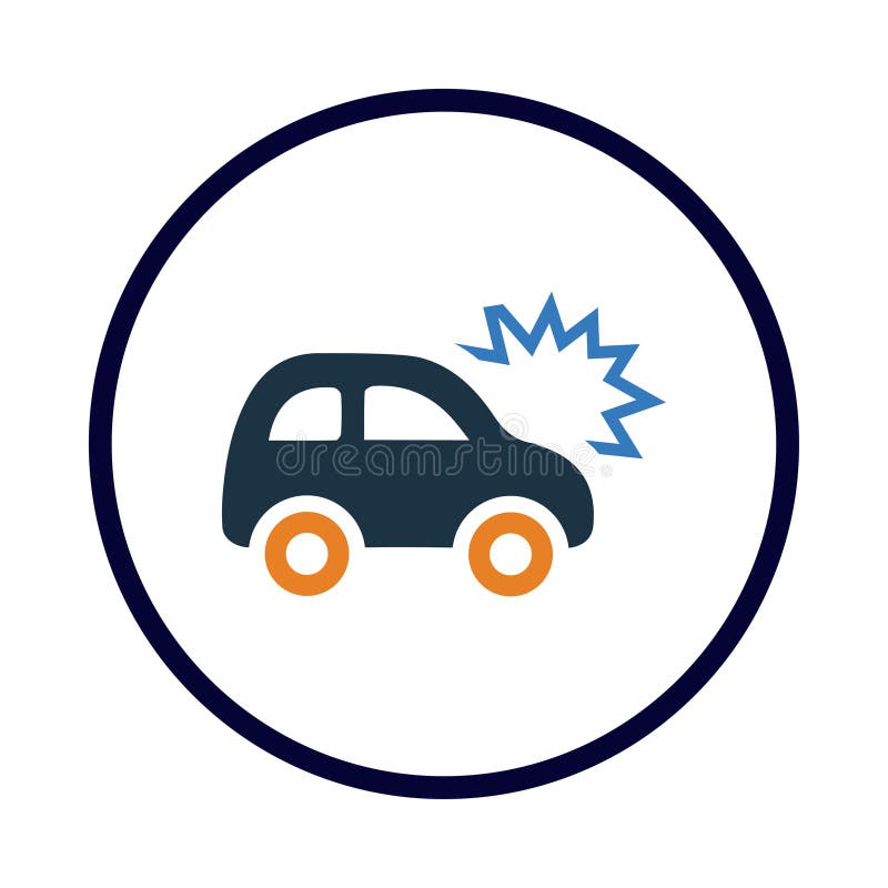 Car, Car Accident, Accident, Car and Car Accident Icon Stock Vector