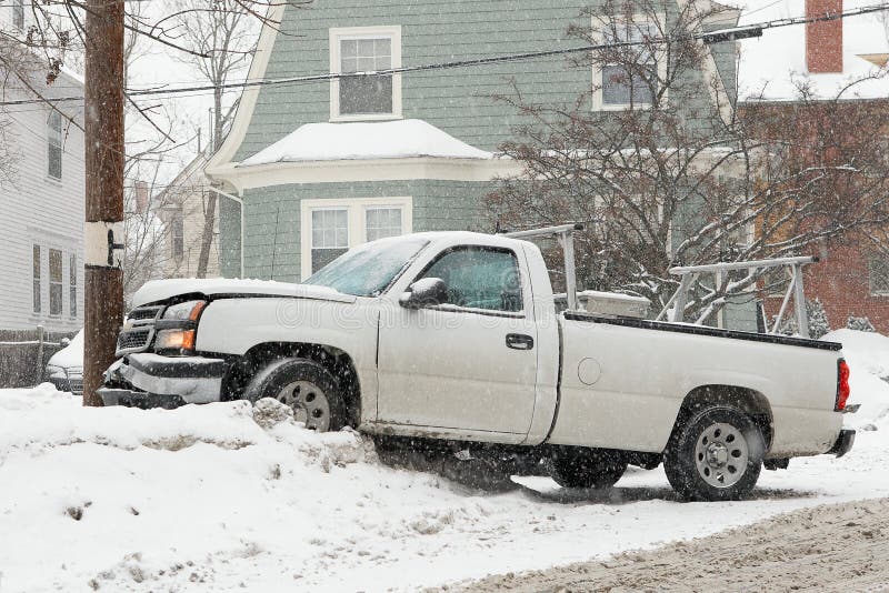 Car accident in snow