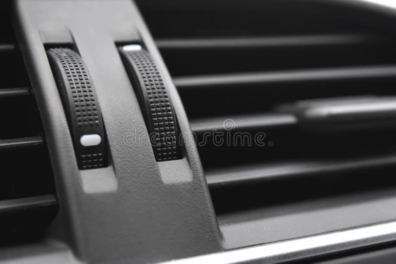 Car Air Conditioner and Switch on/off Compartment. Stock Photo Image