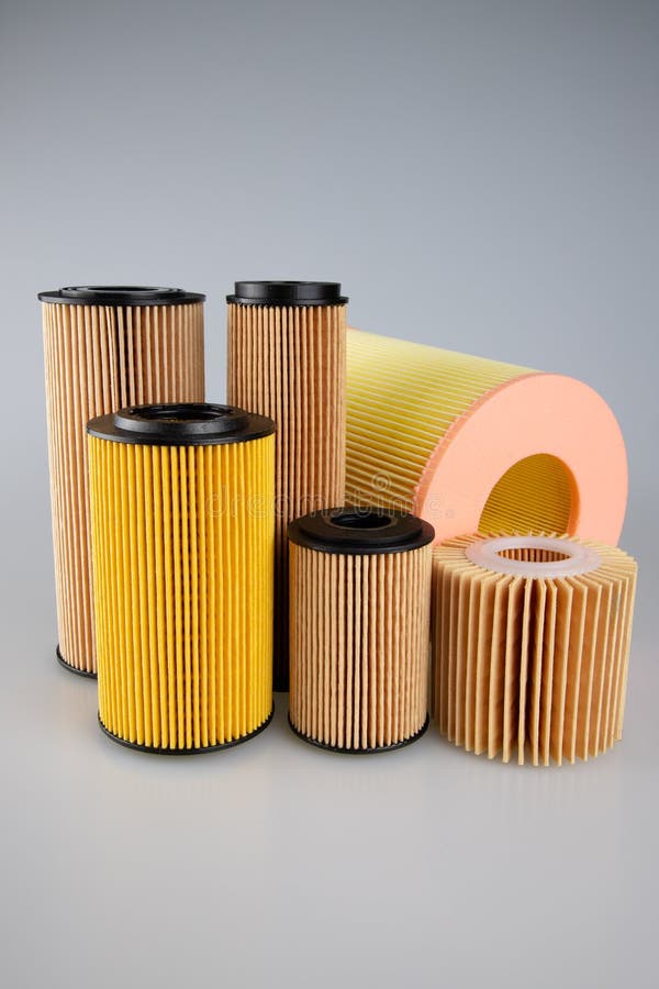 Different Types of Car Air Filters. Stock Photo Image of fuel