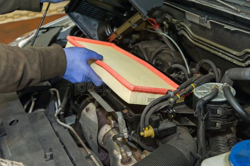 Car air filter replacement