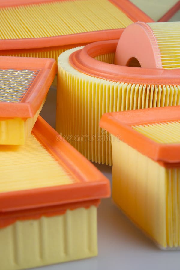 Car Air Filter Set in Different Sizes. Stock Image Image of mechanic