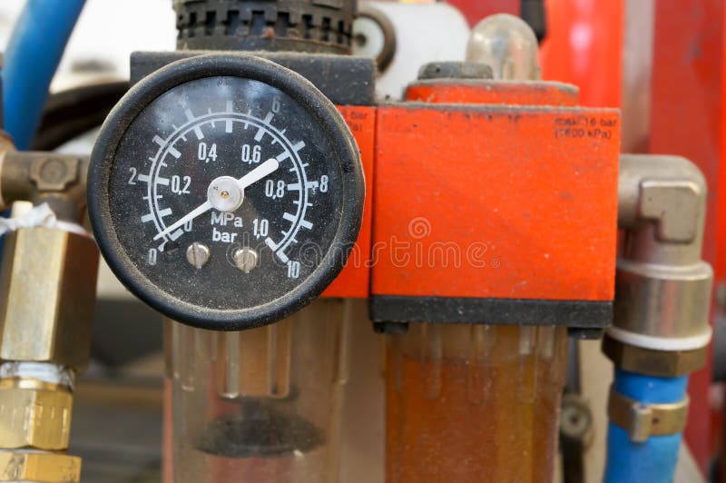 Car air pressure gauge stock photo. Image of machine 22452284