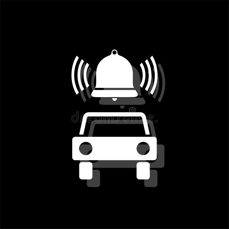 Car alarm icon flat stock vector. Illustration of auto 136185186